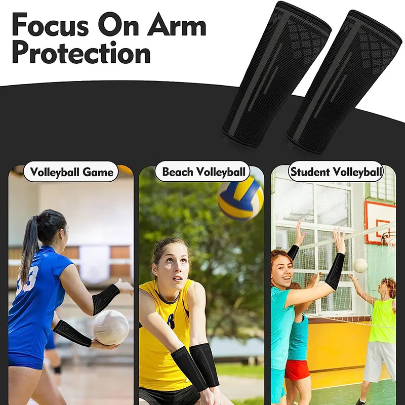 1 Pair Volleyball Arm Sleeves Passing Forearm Sleeves Compression Arm Sleeves for Women Teens Youth Protect Arms from Sting