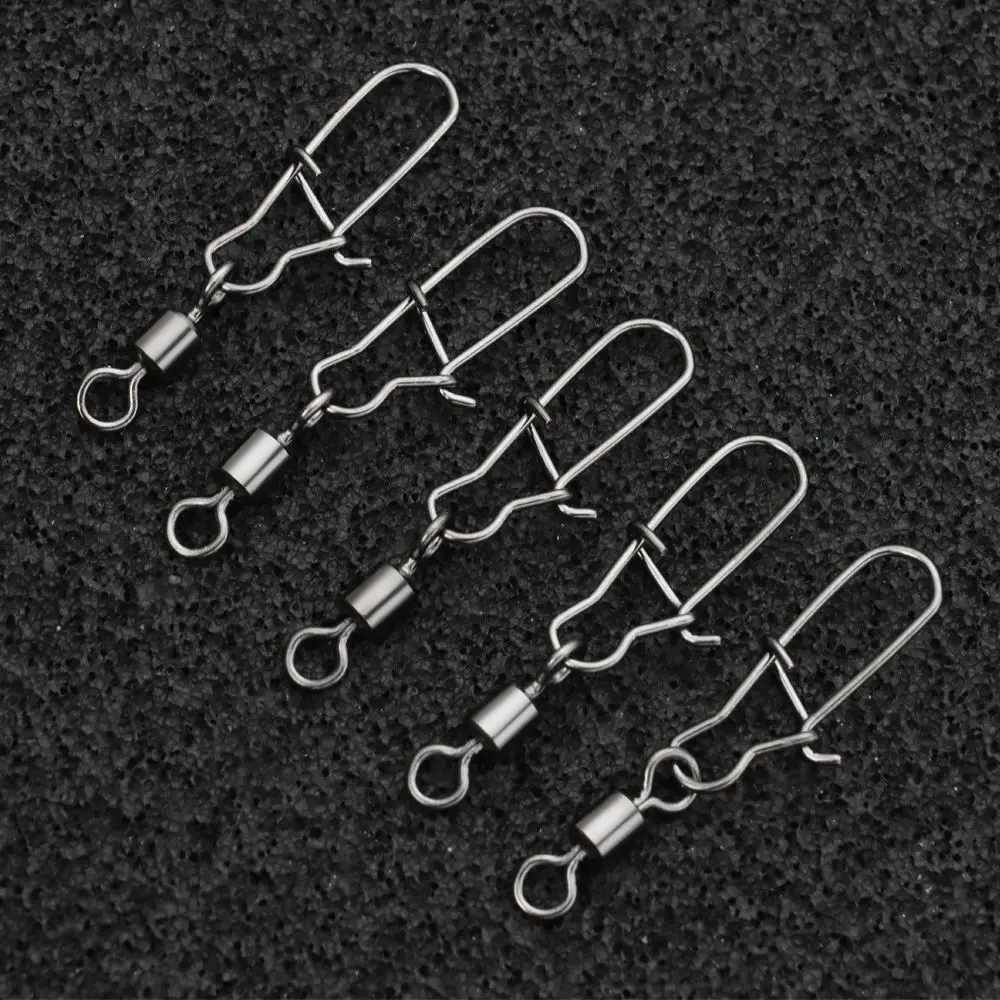 Fishing Hooks Fishing Buckle Pin Fishhook Lure Fishhook Swivels Fishing Accessories Stainless Steel Snap Eight-ring Connector