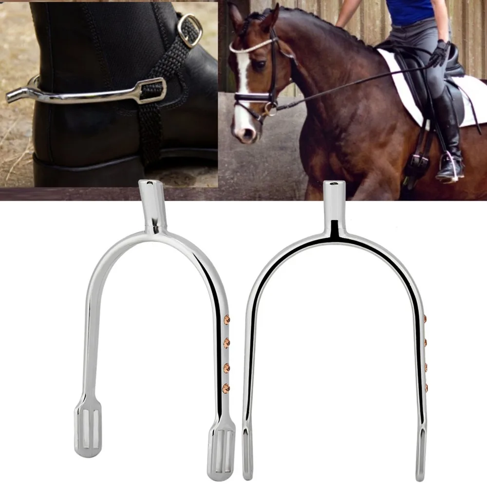 2pcs Aluminum Alloy Chrome Plated Spurs Silver Adjustable Zinc Alloy Spurs Easy Wear Bending Resistant Narrow Spurs Beginner Use