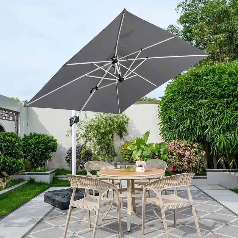 Waterproof Hanging Cantilever Garden Sun Parasol Aluminum Outdoor Beach Patio Umbrella for Restaurant Dining Events