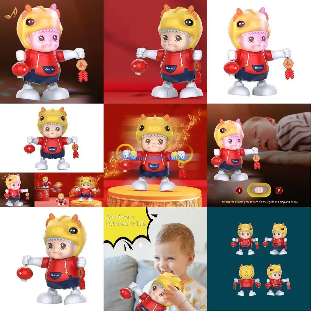 

090b свинг -танцы дракона кукол новинка новинка светодиодные музыкальные игрушки для мальчиков девочка