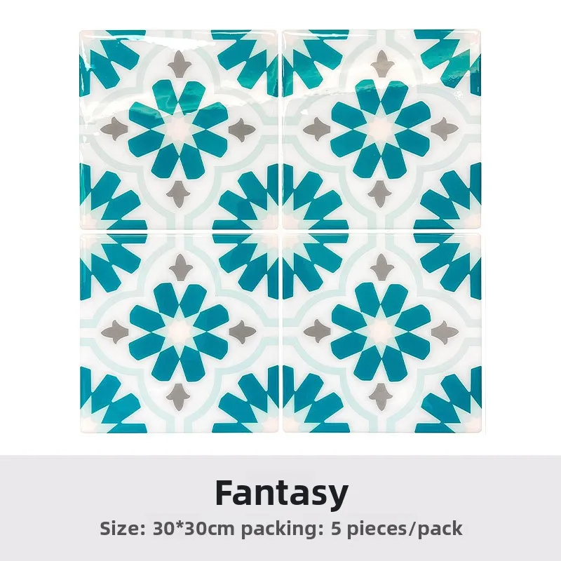 

30x30cm Waterproof Wall Stickers 5 Sheets Oil/Moisture-proof Removable for Cabinet Sink Countertop Modern Home Protectors