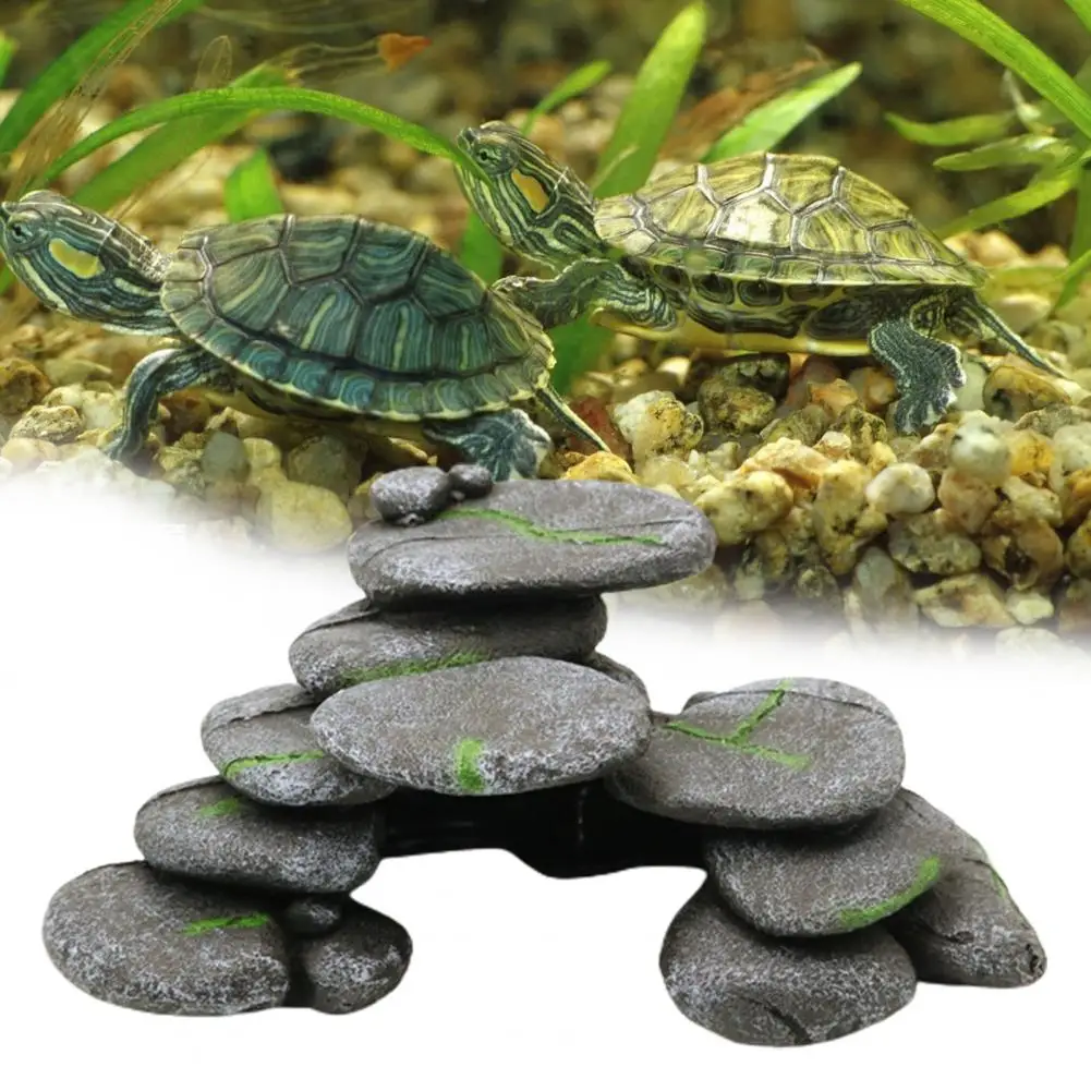 Aquarium Rock Cave Cobblestone Shape Landscaping Catfish Hideaway Grey Fish Tank Pebble Arch Cave Aquarium Ornaments Accessories