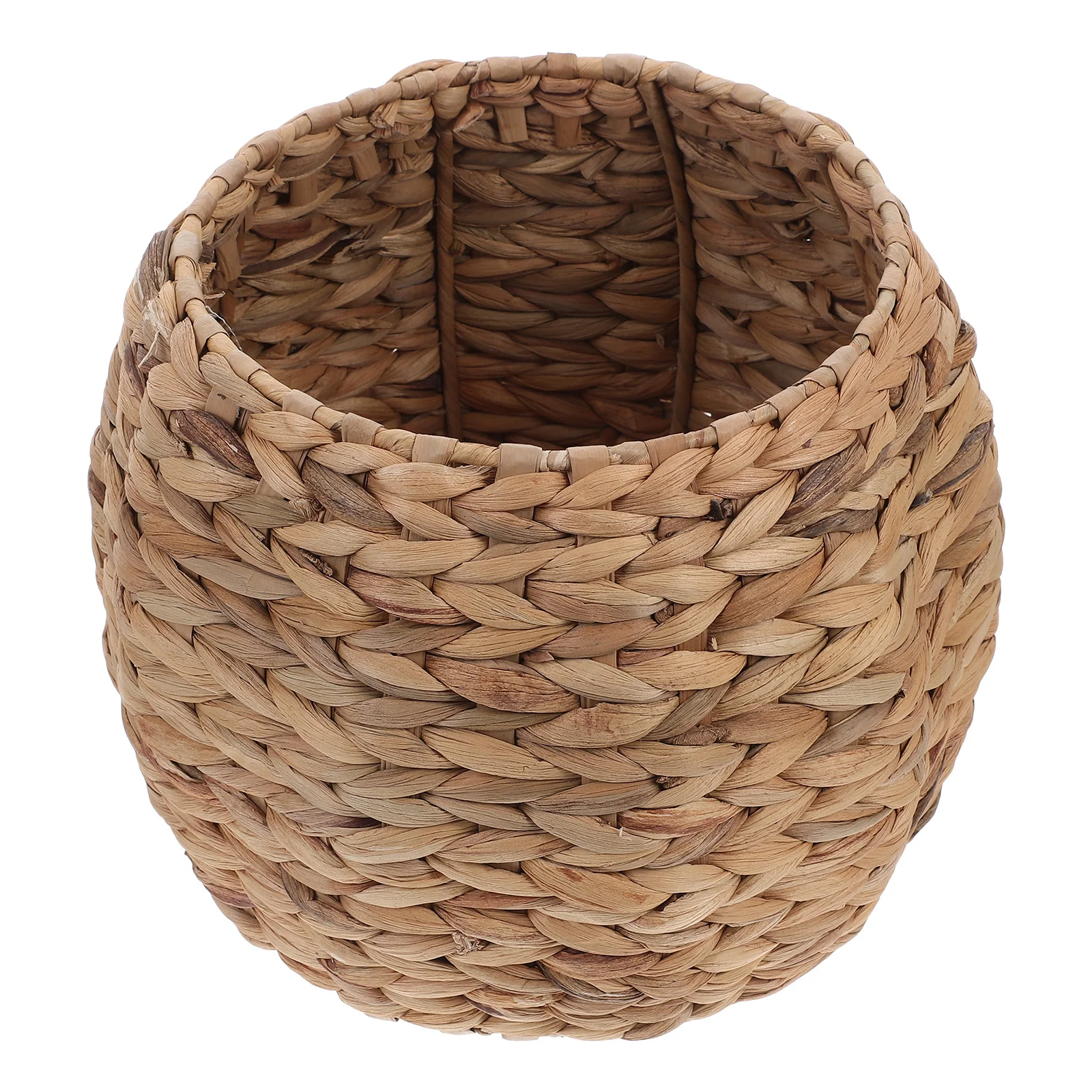 

Hyacinth Woven Storage Basket Handcrafted Braided Desktop Organizer for Sundries Table Decoration Storage Container
