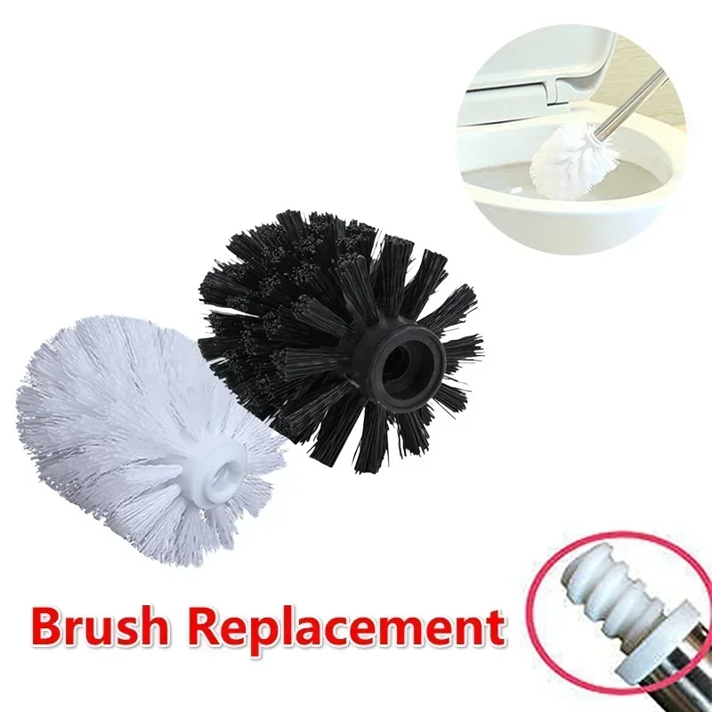 Household Bathroom Universal Replacement Toilet Brush Head Holder White Black Clean Spare Brushes Tool Toiletborstel Accessories