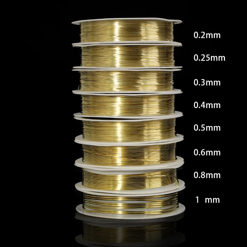 Filo di Rame per Gioielli Fai da Te, Materiale per Produzione Artigianale, Filo di Rame per Modellazione Metallica, Filo di Rame Spesso e Sottile da 0.2, 0.25, 0.3mm
