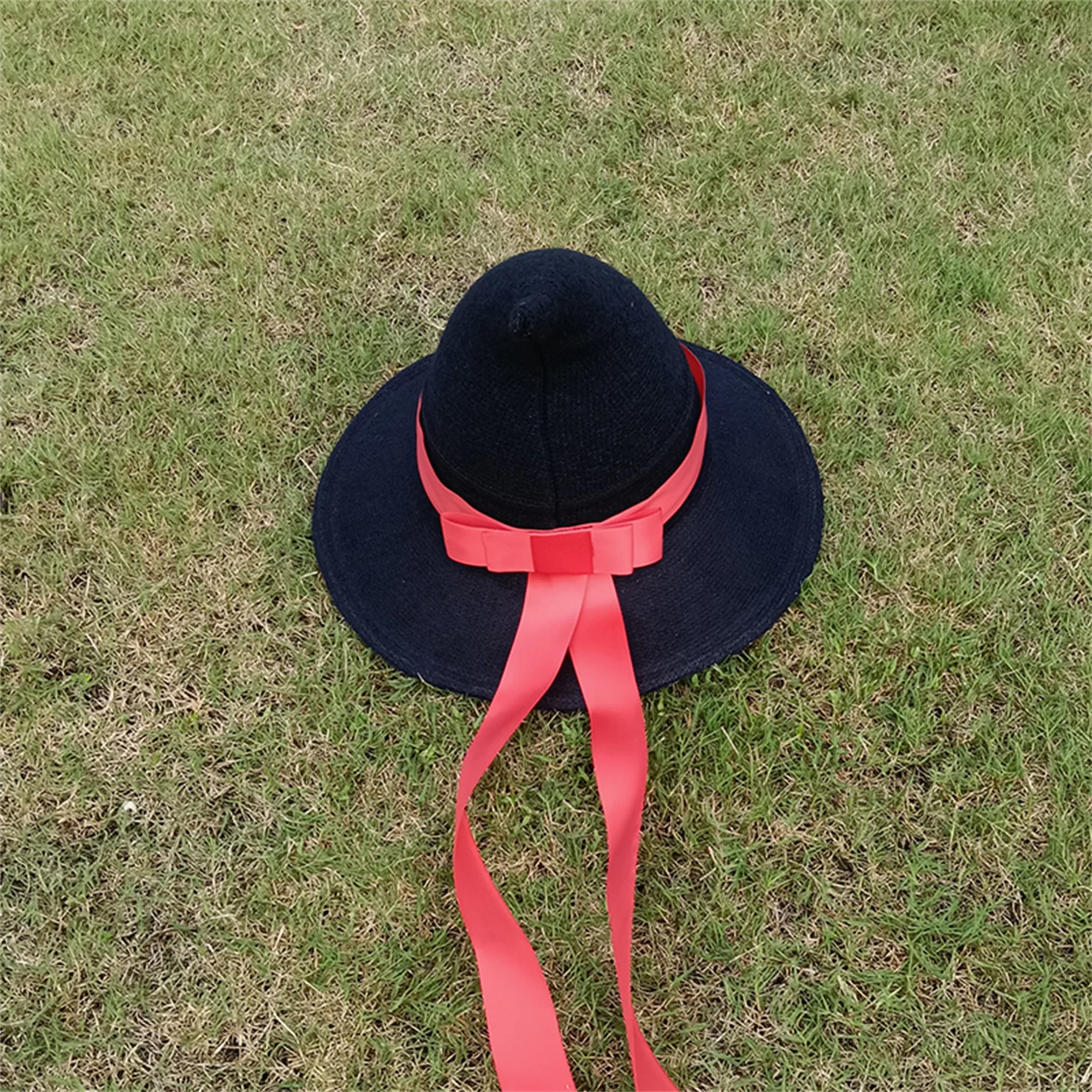 หมวกแม่มดสีดําและสีม่วงพร้อมริบบิ้นประกายสําหรับผู้หญิงฮาโลวีนเครื่องแต่งกาย Party Dress Up อุปกรณ์เสริมและคอสเพลย์