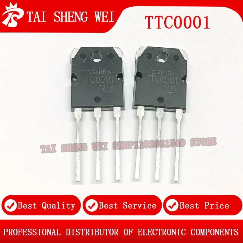 5 pcs of brand new TTC0001 TTA0001 18A 160V TO-247 C0001 A0001 TO-3P Power Amplifier Transistor Paired Tube