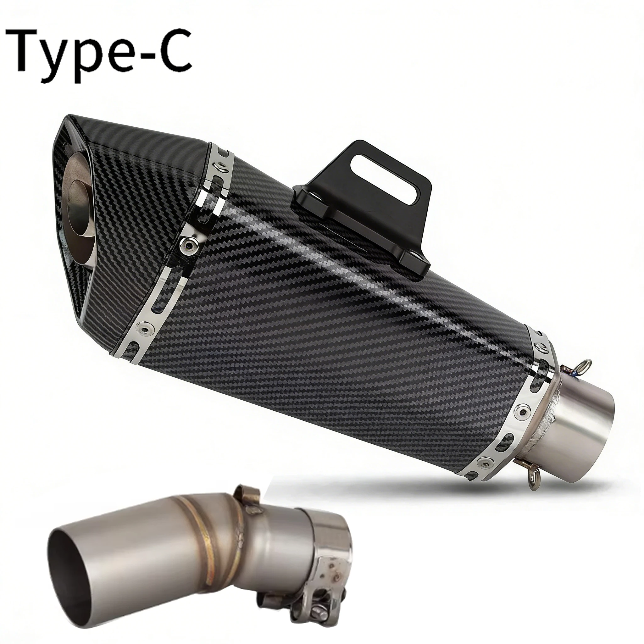 Durable Motorcycle Exhaust System Stainless Steel Escape Middle Tail Link Pipe With Muffler For CFMOTO 450SR 450 SR 2022-2024