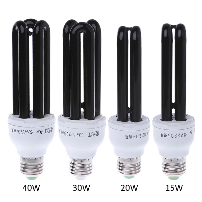 E27 15/20/30/40 واط الأشعة فوق البنفسجية الفلورسنت Blacklight CFL ضوء لمبة مصباح 220 فولت