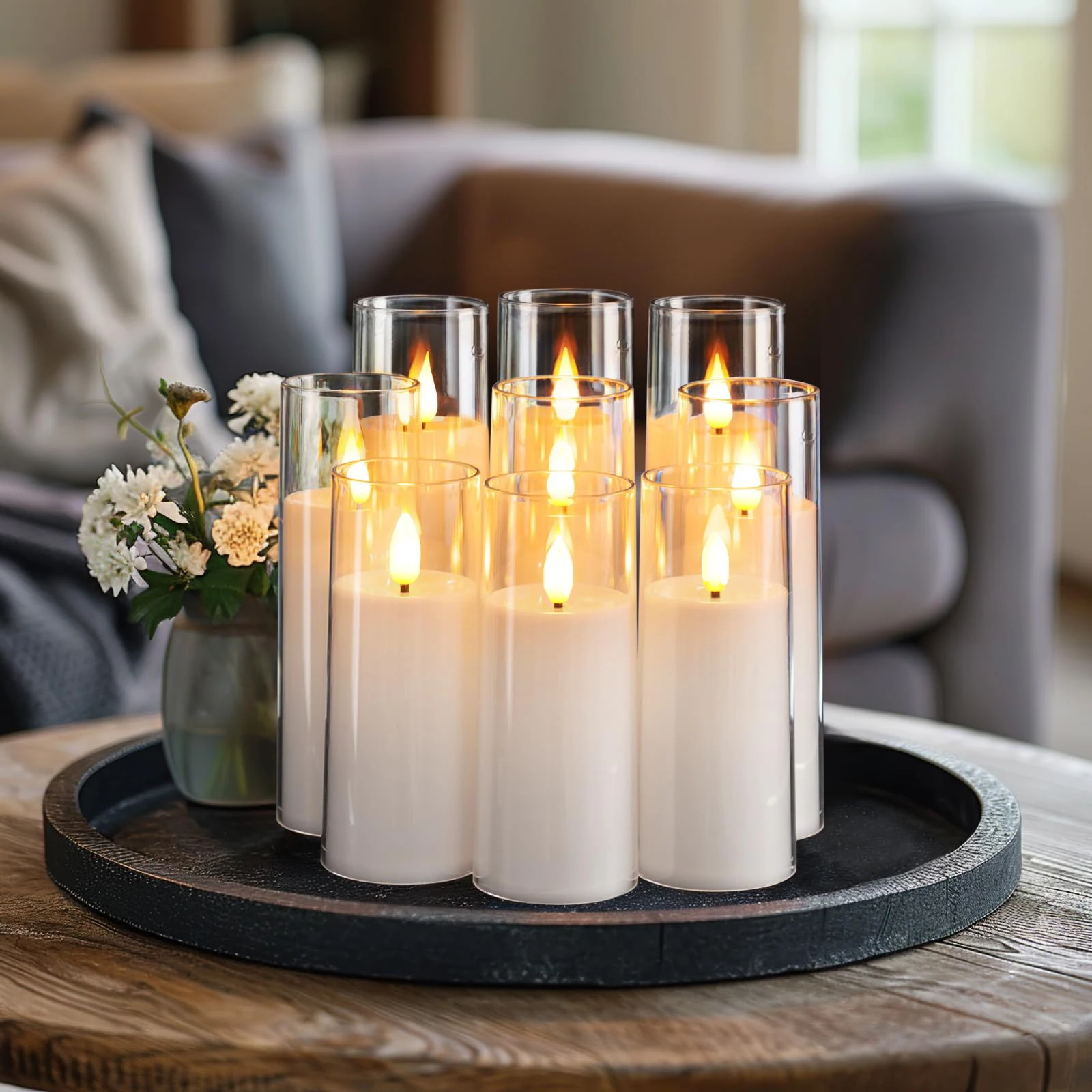 6-60PCS Artificial Candles Led Candles for Wedding Led Candle Flameless Candles Battery Operated Candle for Decorative Wedding