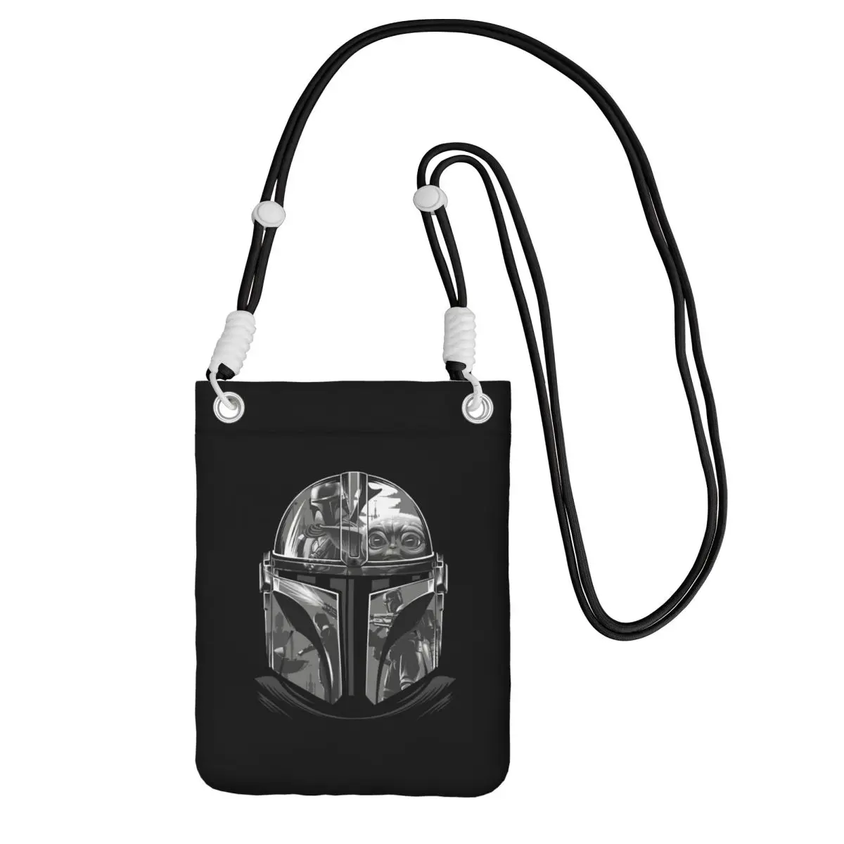 

Custom M-Mandalorianed Carry A Mobile Phone Bag Diagonally Men Women Space Television Crossbody Bag Detachable Shoulder Strap