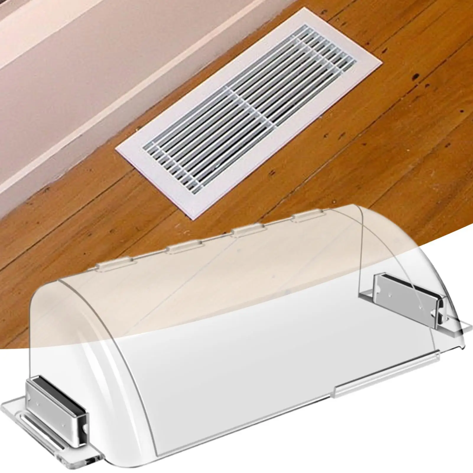 1pc Home Air Vent Deflector Magnetic Heat Registers Deflector Outlet Shield Air Vent Diverter Doublelayer Floor Vent Deflector