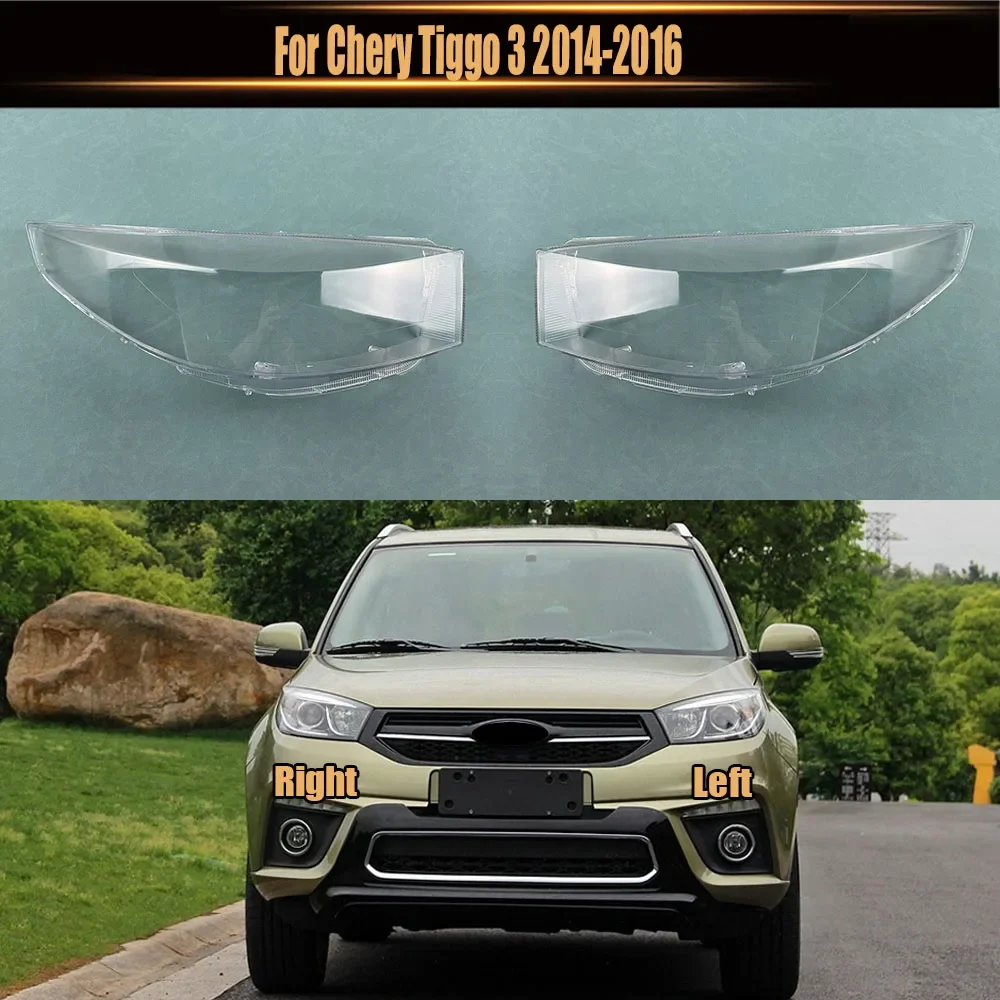 

For Chery Tiggo 3 2014 2015 2016 Headlamp Shell Headlight Cover Transparent Lens Plexiglass Replace Original Lampshade