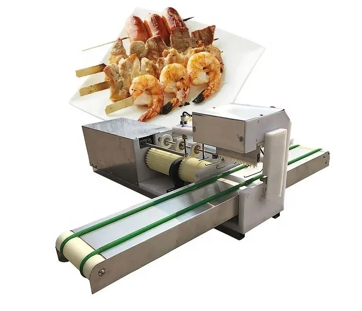 New Good Automatic Satay Skewer Machine Automatic Souvlaki Meat Skewer Machine Beef Kebab String Machine