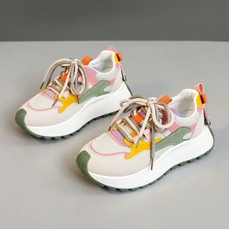 2024 Originality Womans Chunky Vulcanized Shoes High Quality Colorful Dress Casual Sneakers Little White Shoes Tennis Shoe Mujer