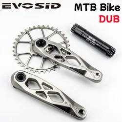 EVOSID Ultralight MTB Bike Crank 165mm DUB Axis 29mm Mountain Bicycle Crankset 170mm 3-nail Straight Installation For Enduro AM