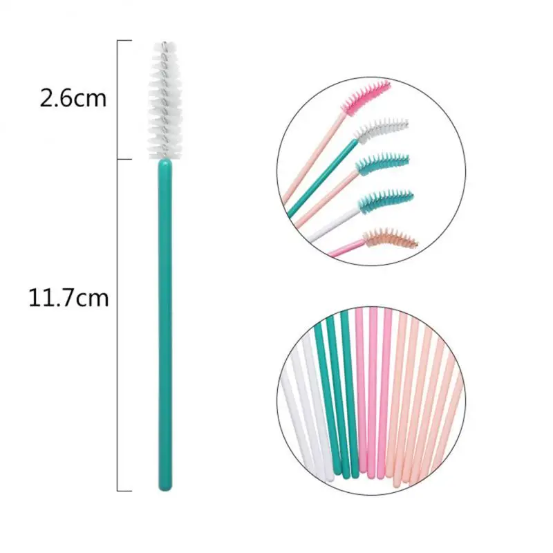 Rainbow Disposable Eyelash Applicator Wands Curler Eyebrow Brush Set Mascara Eyebrow Spoolers Comb Wands Spoolies Brushes