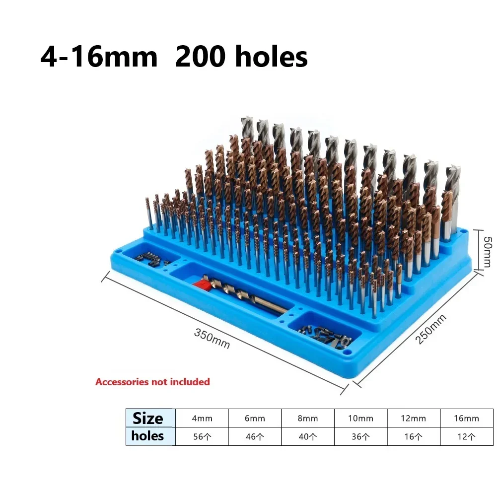 82-288 Hole CNC Storage Box Finishing Box Drill Bit Plastic Tool Storage Rack Milling Cutter Tool 4-16mm 8-12mm 4-32mm 16-32mm