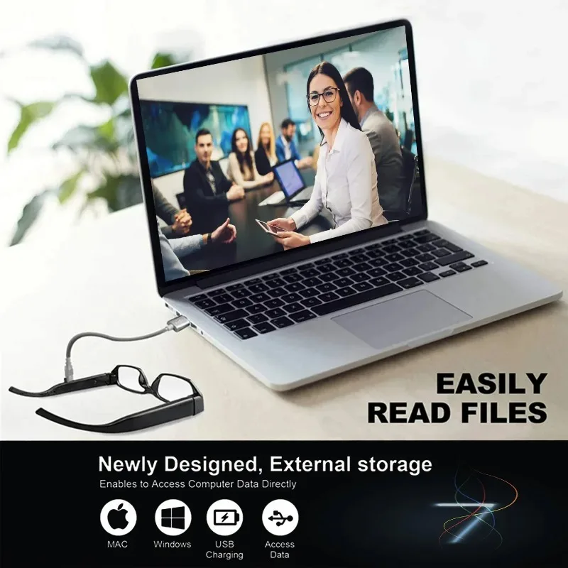 Mini cámara HD 1080P para disparar, grabadora de vídeo HD, gafas para conducir en bicicleta, gafas inteligentes con cámara para exteriores