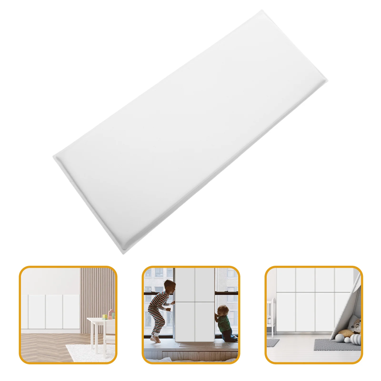 

Wall Padding Solid Color Soft PVC 3D Panels Removable Baby Bed Edge Padding Child Safety Wall Sticker Bedroom Decorative Sticker
