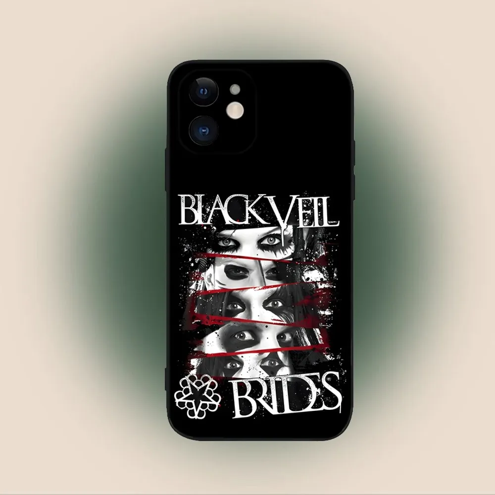 Black Veil Brides Band  Phone Case For iPhone 15,14,13,12,11,Plus,Pro Max,XS,X,XR,SE,Mini,8,7 Soft Silicone Black Cover