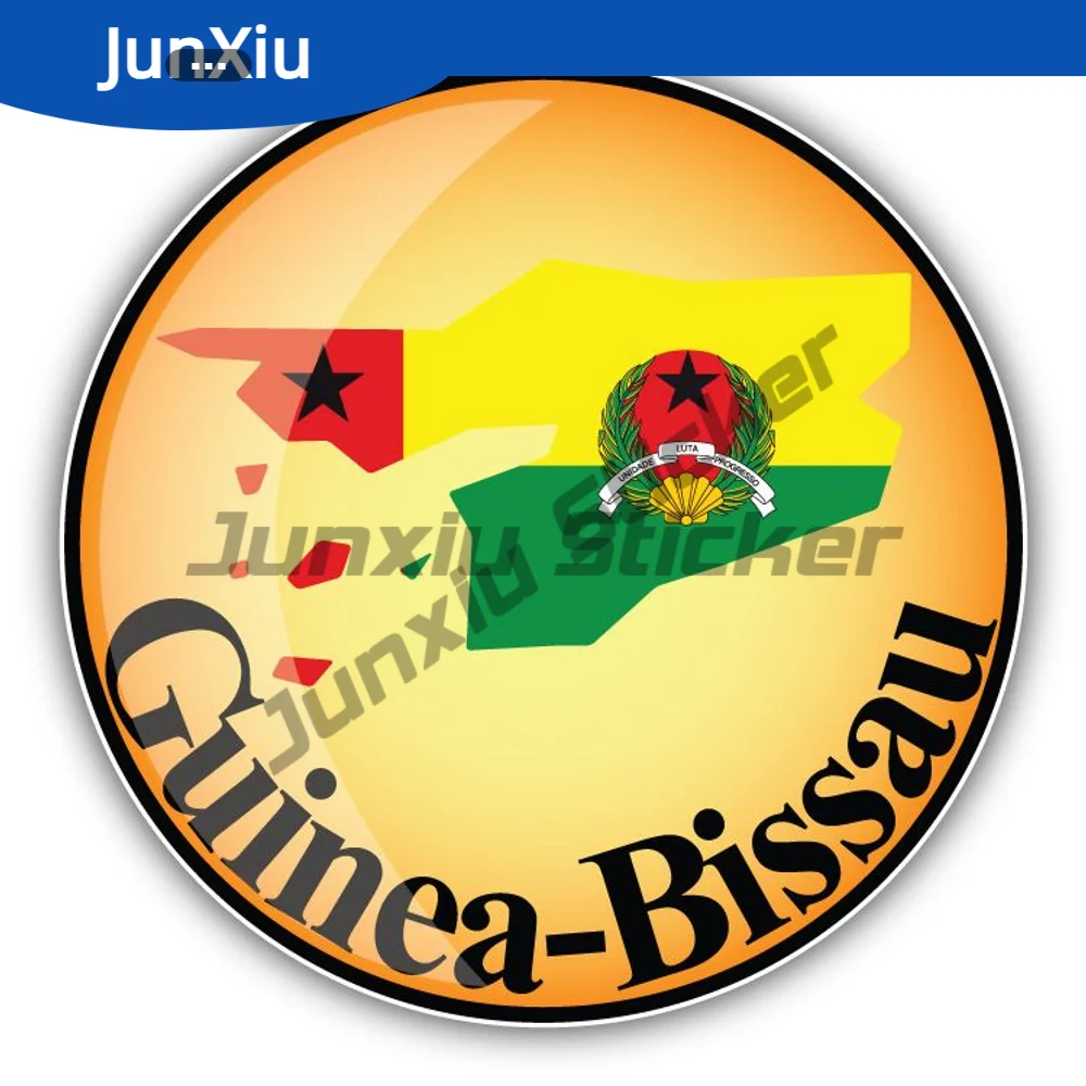 

Guinea Bissau Map Flag Label Sticker Car Decoration Cover Scratches Graphic Decor For Car Laptop Trolley Case Motorcycle Helmet