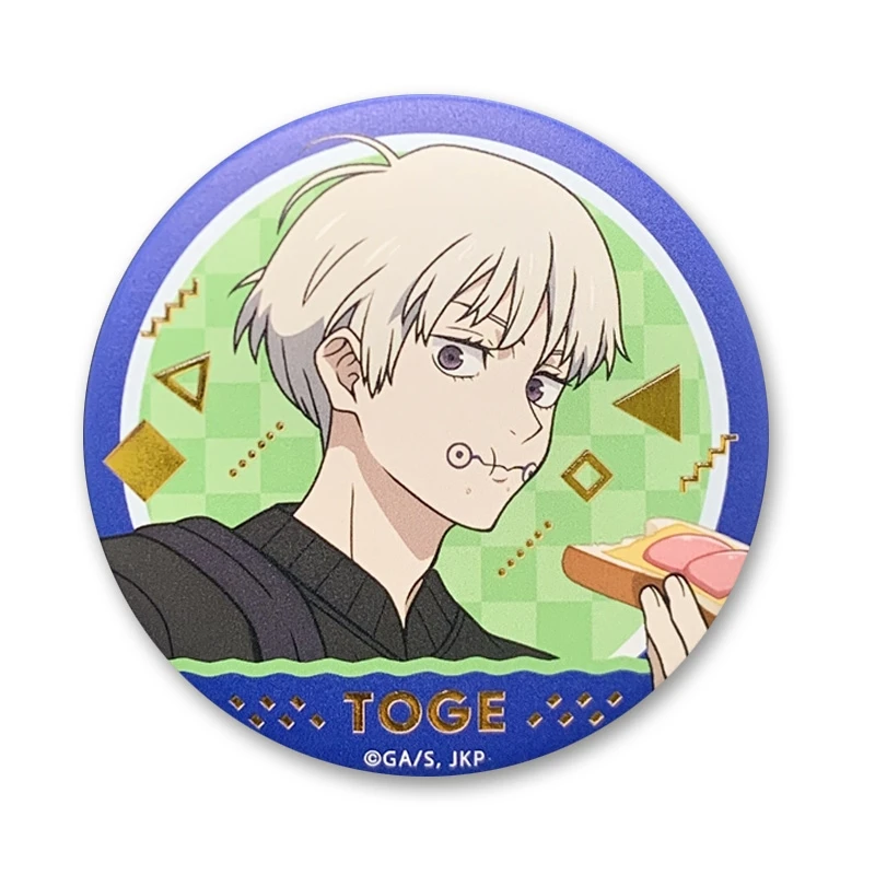 

Anime Jujutsu Kaisen Satoru Gojo Geto Suguru Okkotsu Yuta Cosplay Gold Embossed Smudging Matte Scalded Badge Ambitus Gift