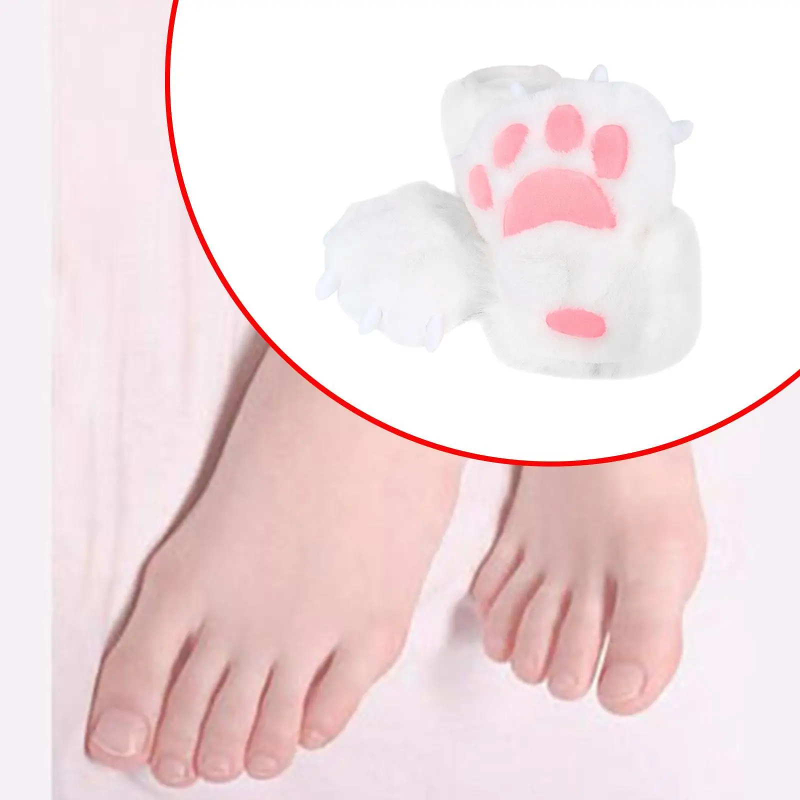 Fuzzy Animal Paw Slippers Cosplay Cartoon Fursuit Feet Paw Shoes for Performance