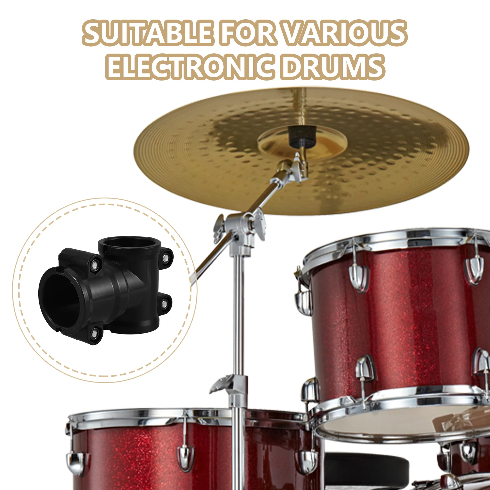 

1pcs Electronic Drum Tube Clamp Rack Right Angle Connection Clip Bracket Accessories Mount Frame Drum Rack Tube Clamp Adjustable