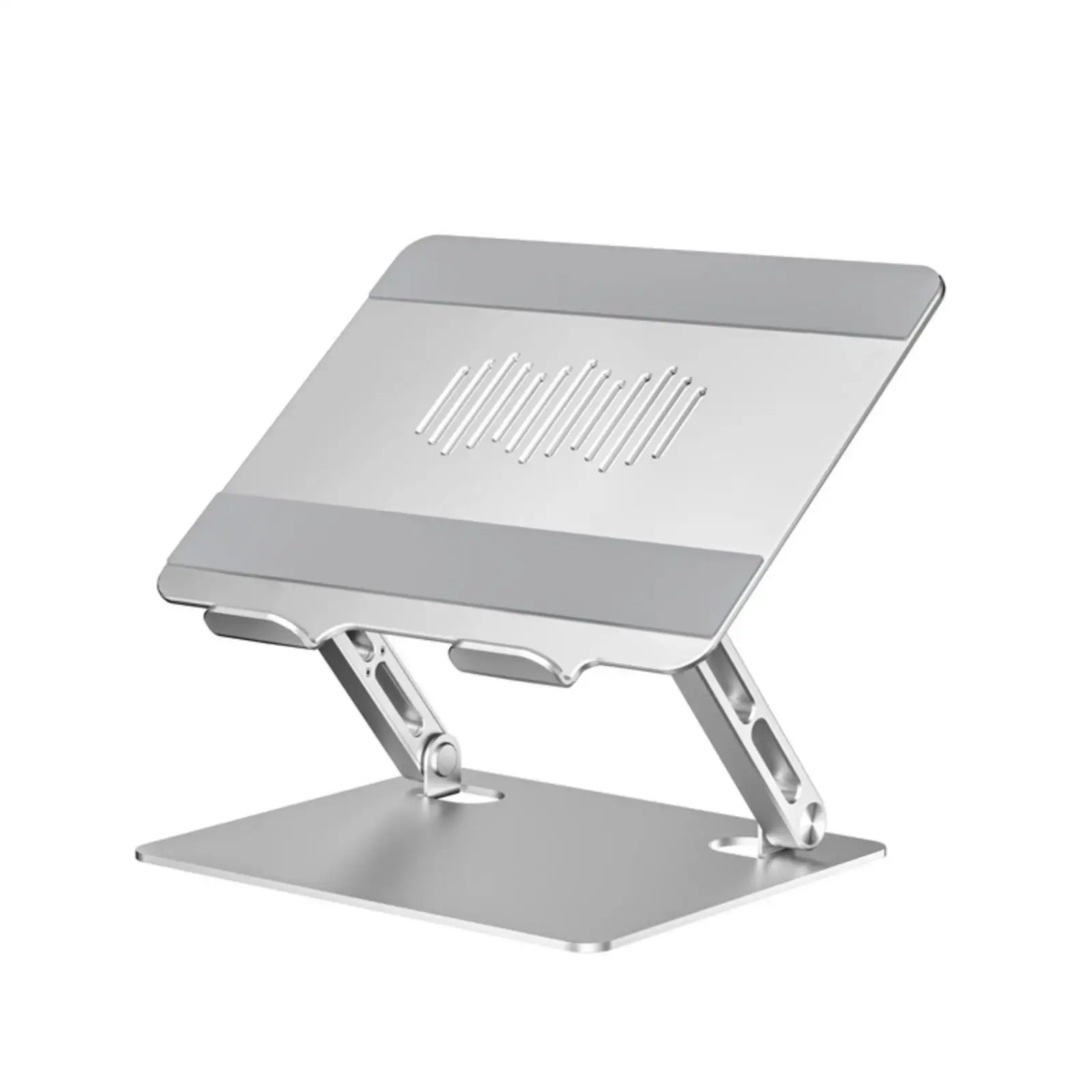 Foldable Adjustable Computer Stand Metal Laptop Riser Ergonomic Notebook Holder with Dual Bracket Support for Office Desk