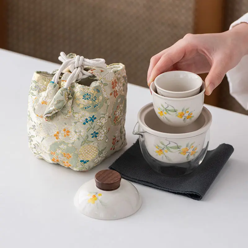 Upscale Tea Sets Ceramic Kung Fu Teaset Teacup Porcelain Service Gaiwan Tea Cups Mug of Tea Ceremony Teapot