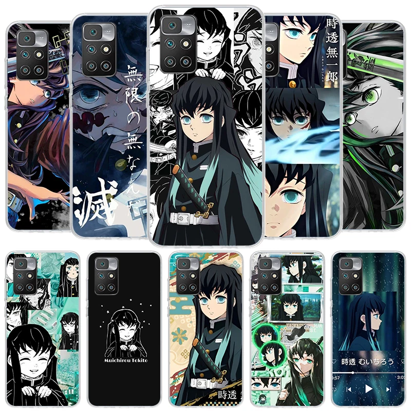 Demon Slayer Tokitou Muichirou Cover Phone Case For Xiaomi Redmi 12C 12 10C 10 9C 9 10A 9A 8A 9T 7A 7 6A 6 Pro K20 K40 S2 Soft F