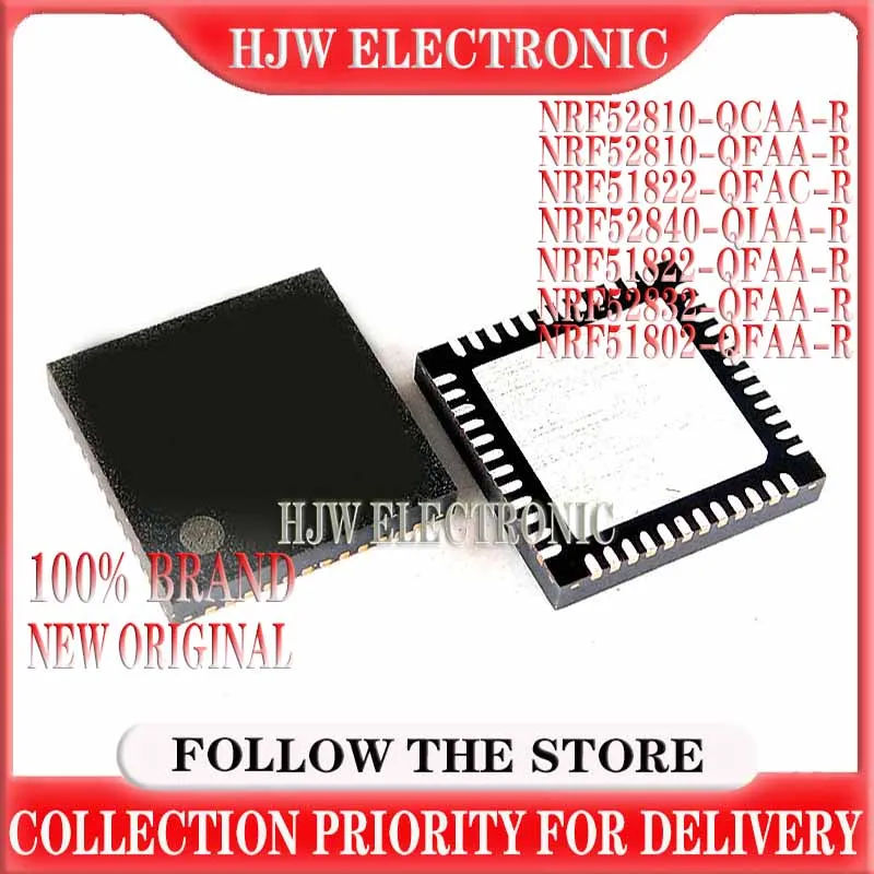 NRF52832 NRF51802 NRF51822 NRF52840 NRF51822 NRF52810 NRF52810 QCAA QFAC QIAA QFAA R QFN-48  Wireless Transceiver IC Chip