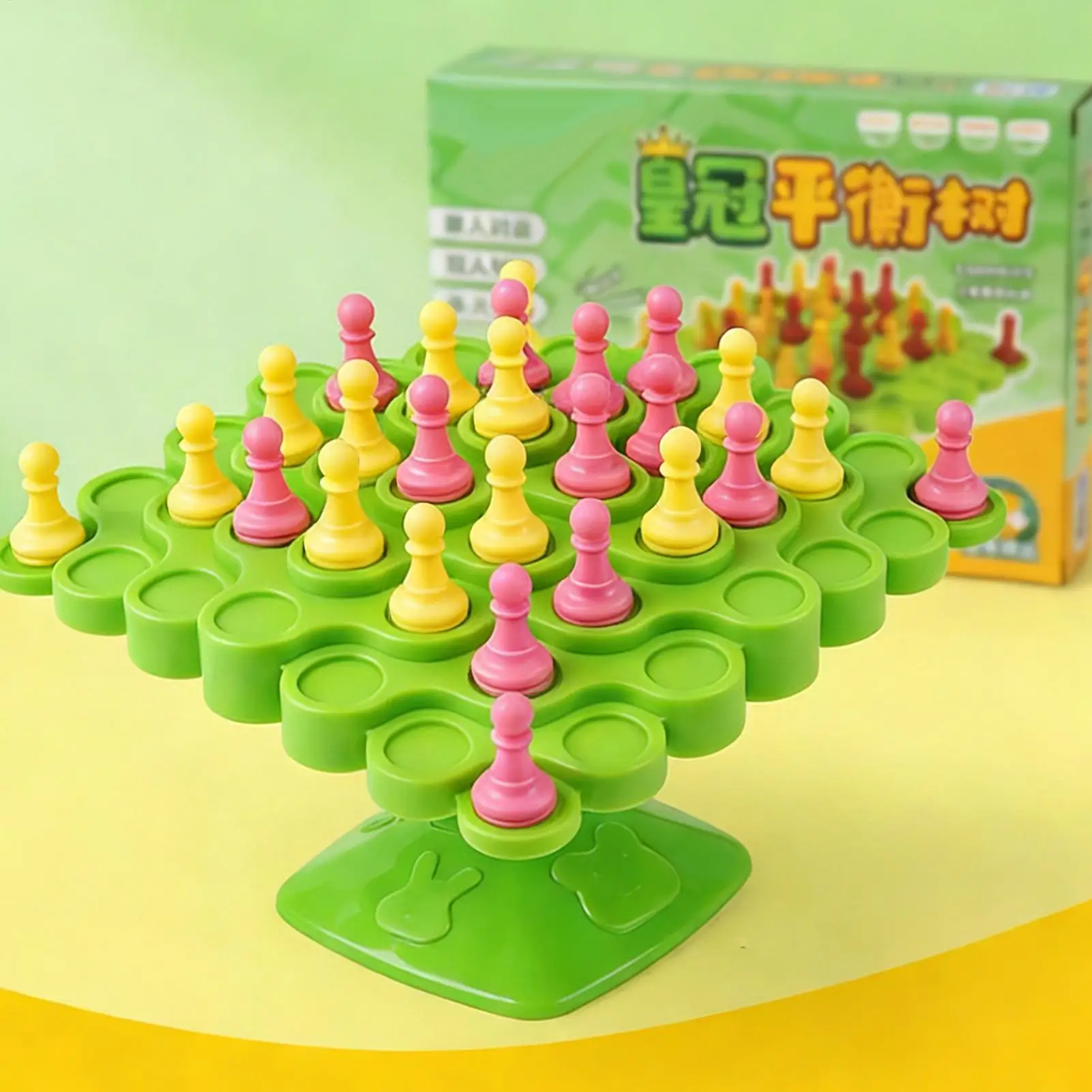 Juego de equilibrio portátil para 2-4 jugadores, rompecabezas de mesa familiar, juguete de árbol de equilibrio, juego de mesa educativo para chico, niños y niñas