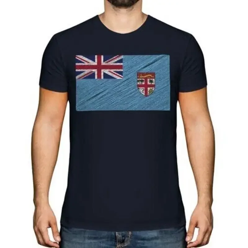 

FIJI SCRIBBLE FLAG MENS T-SHIRT TEE TOP GIFT VITI FIJIAN