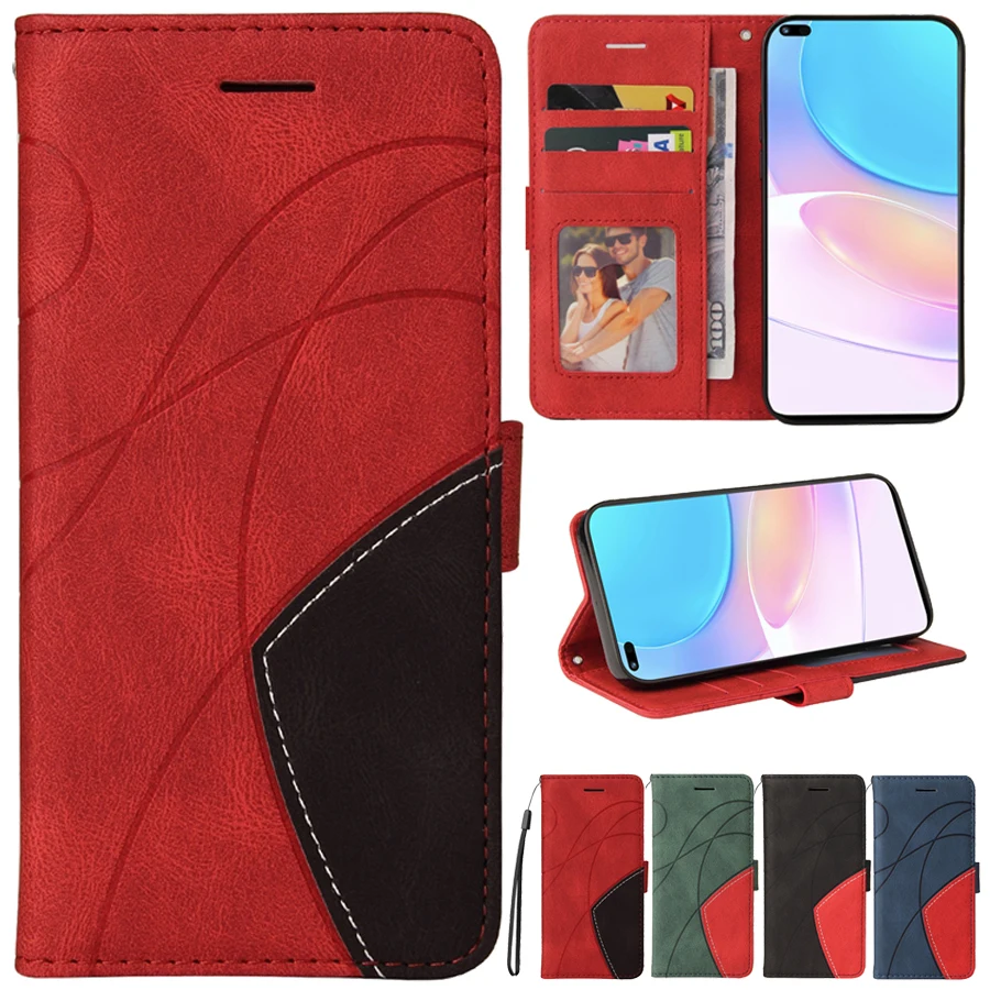 Custodia in pelle a portafoglio per Huawei P50 Pro P20 Lite P20 Pro P Smart 2019 Mate 20 Lite Y6 Y7 2019 Honor 50 Lite 10 Lite Cover