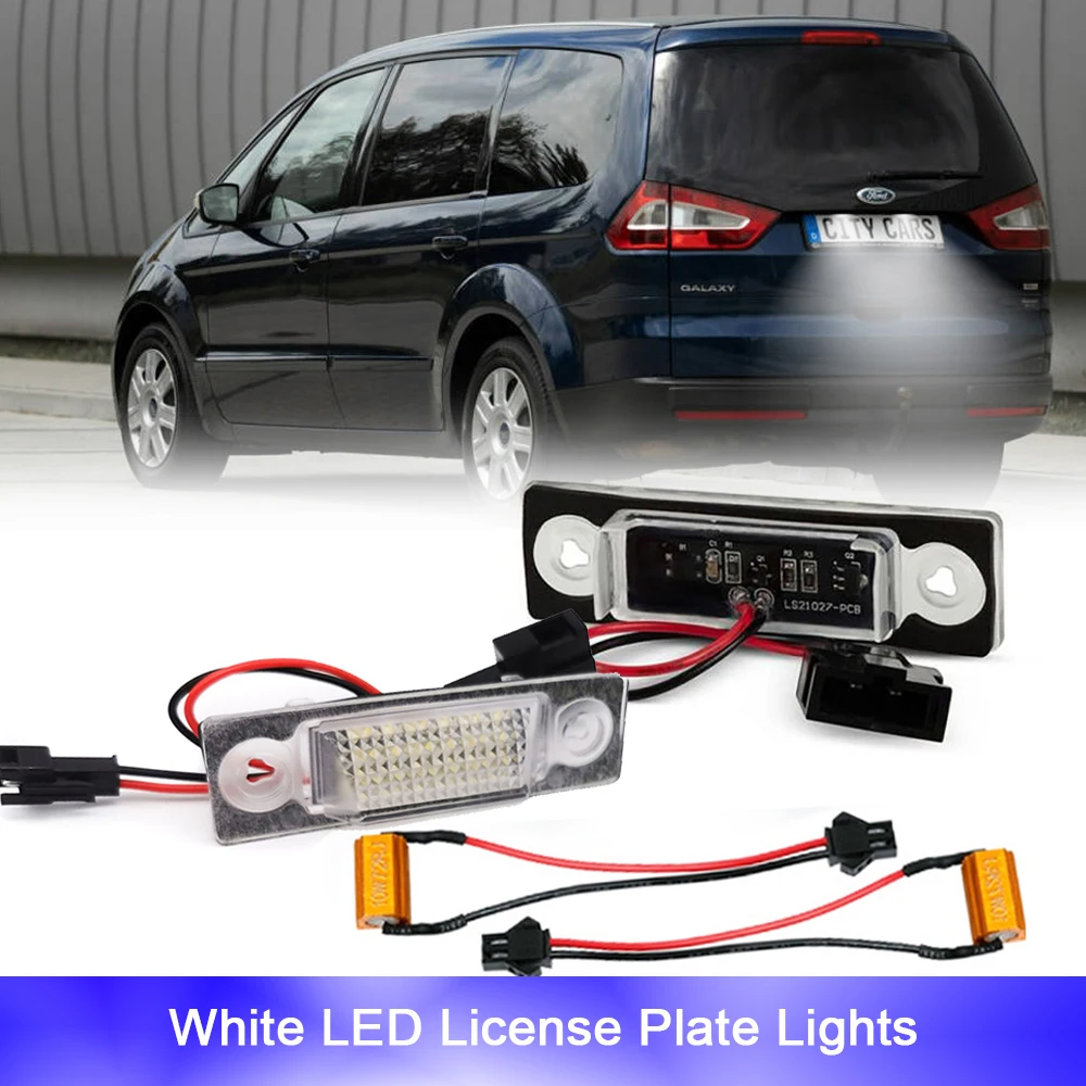 2x Canbus LED Number License Plate Lights For Seat Alhambra VW Sharan Ford Galaxy WGR Tail Parking Lamp Taillights 6000K