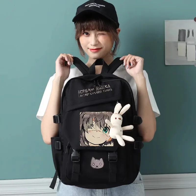 Anime Love Chunibyo Other Delusions Cosplay Takanashi Rikka Kawayi Polyester Fiber Student Campus Zipper Pendant Backpack Bag