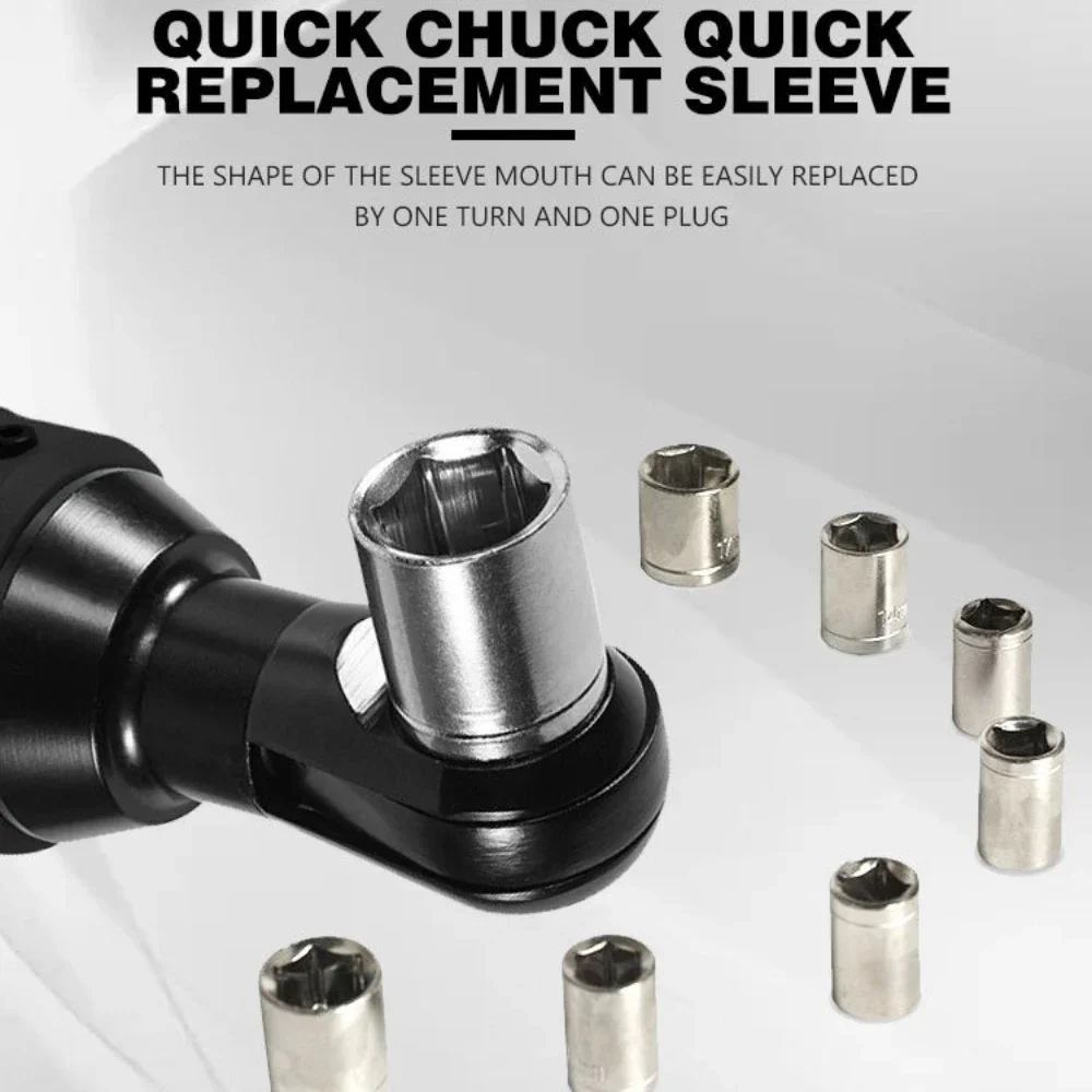 Imagem -06 - Mini Chave Elétrica sem Fio Conjunto de Chave Catraca Ângulo Broca Chave de Fenda Ângulo Direito Ferramenta Reparo Automotivo 12v 18v