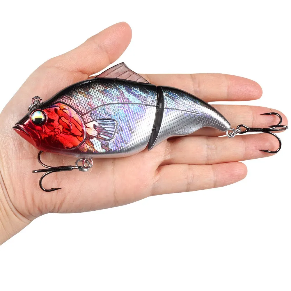 Lipless Vibration Lure Hard Baits 115mm Crankbait Fishing Lures Slow Sinking Floating VIB Jointed Fishing Wobbler for Fishing