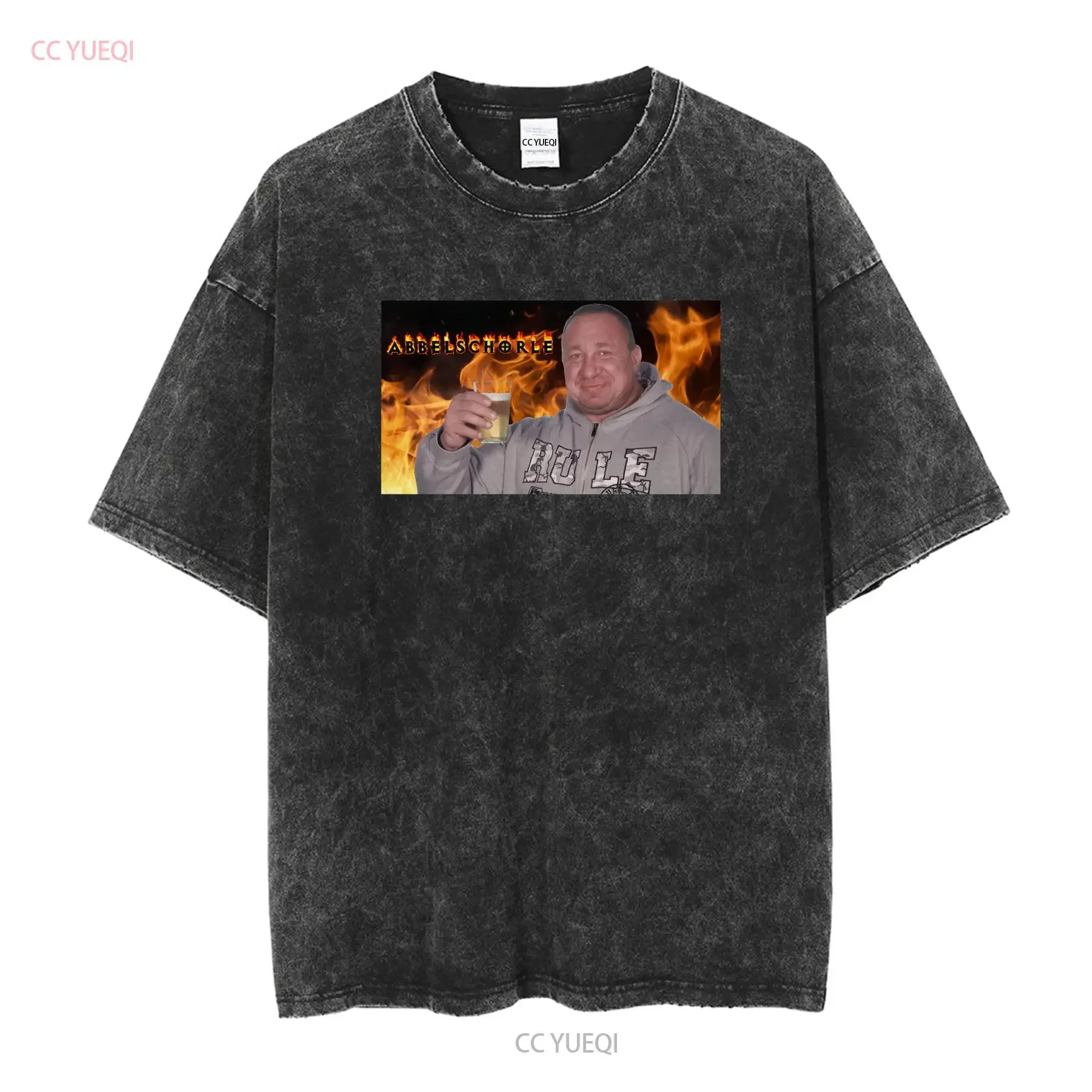 تي شيرت ABBELSCHORLE Markus Rühl بأكمام طويلة أو قصيرة، ملابس عتيقة مغسولة وناعمة، جرافيك للجنسين، كاجوال مريح