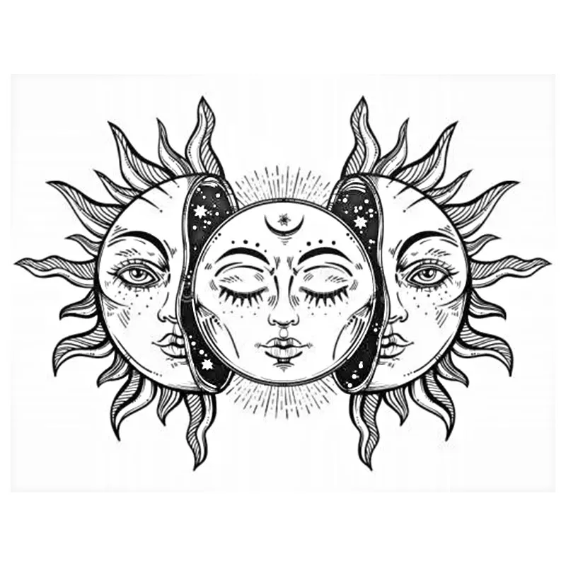 2021 Different Sunshine Sun God Moon Background Album Gift lucky Pattern Clear Stamps Scrapbooking Paper Craft Card Christmas