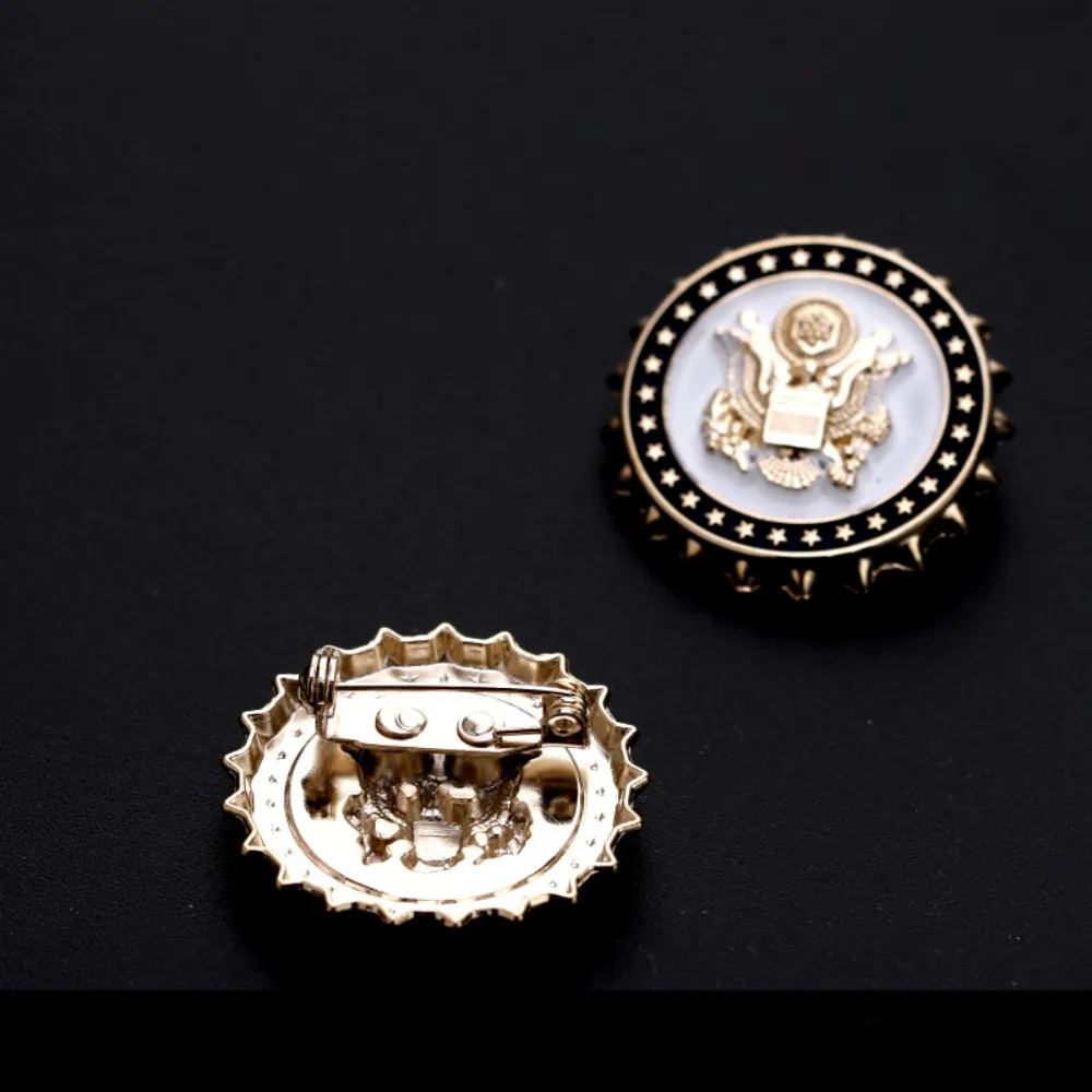 1 قطعة شعار الولايات المتحدة الكلاسيكية بروش النسر البيرة غطاء شكل شارة التلبيب دبوس