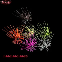 TAKEDO 1.8G 2.5G 3.5G 5G Tungsten Jig Head Weedless Chatterbait Rubber Jig Hook Wire Bait For Carp Trout Perch Bass