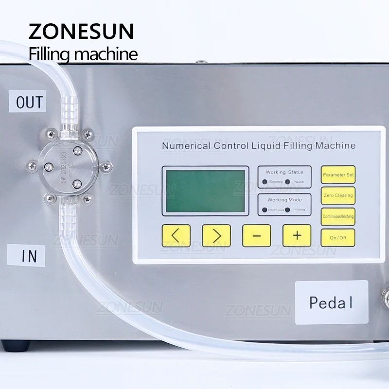 ZONESUN Electric Single Head Essential Oil Juice Milk Water Liquid Bottle Jar Weighing Filling Machine For Cosmetics ZS-MP251W