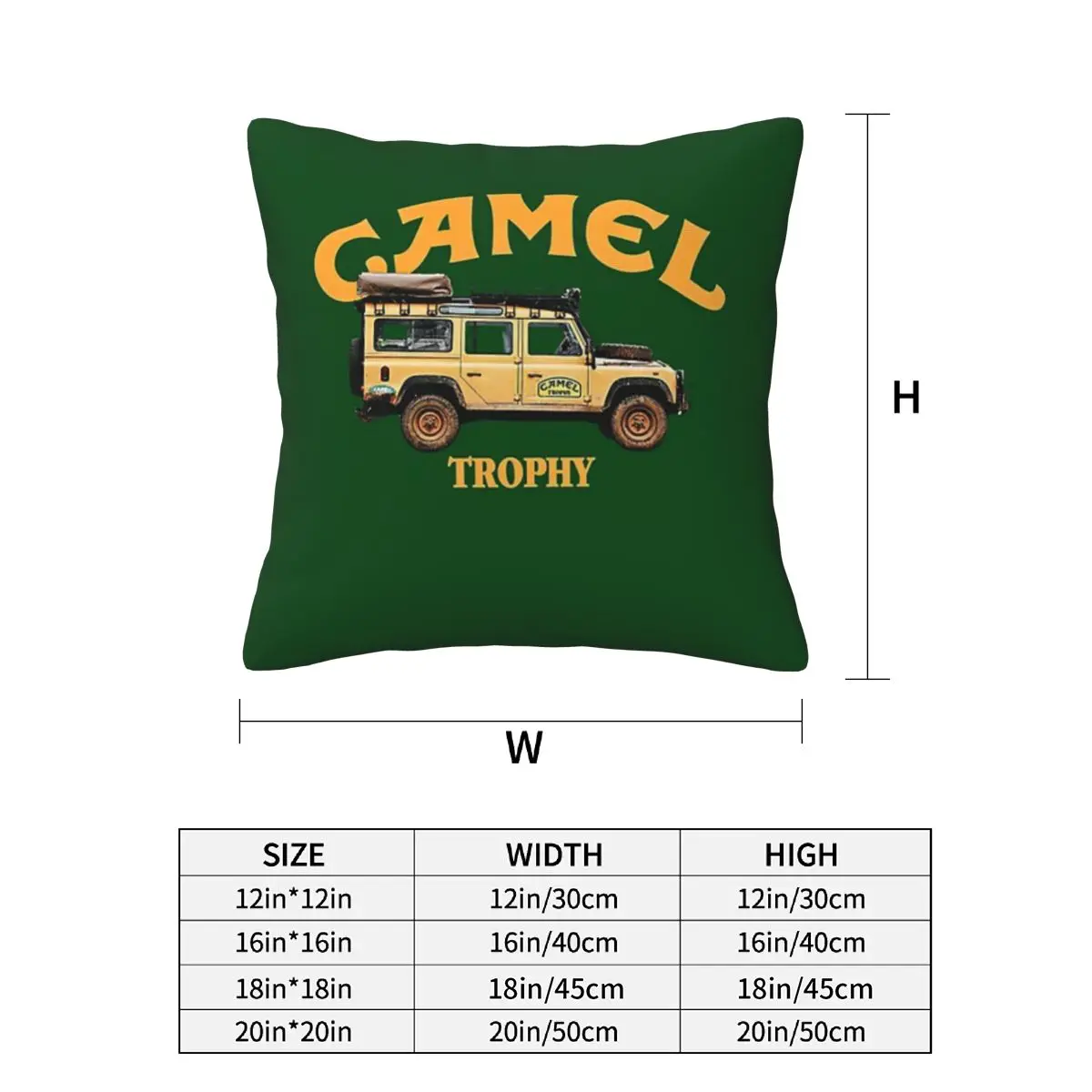 Camel Trophy Defender 110 2 pcs Square Pillowcase Pillow Cover Cushion Decor Comfort Throw Pillow for Home Bedroom