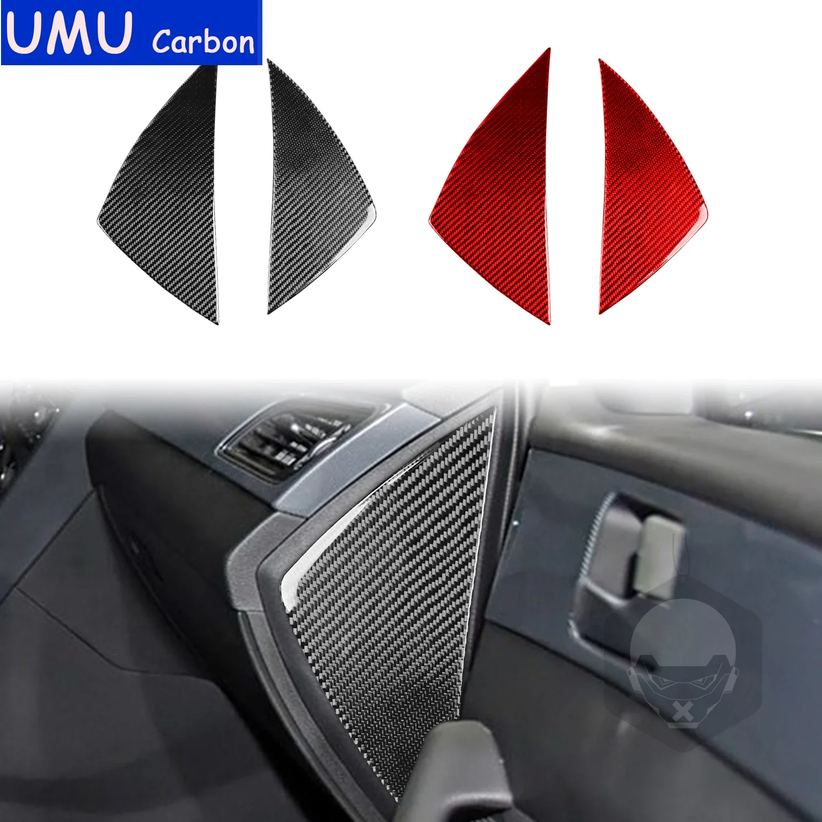 

For Hyundai Sotana 2015—2017 Real Carbon Fiber Front Door Groove Panel Cover Trim Sticker Interior Decorative Accessories