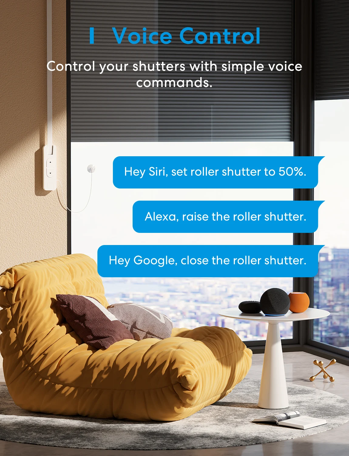 Meross Matter Motorisierte Wifi Rollladen Jalousien Schirme Vorhang Jalousie Schalter Unterstützung Alexa Google Sprachsteuerung – Detail 11