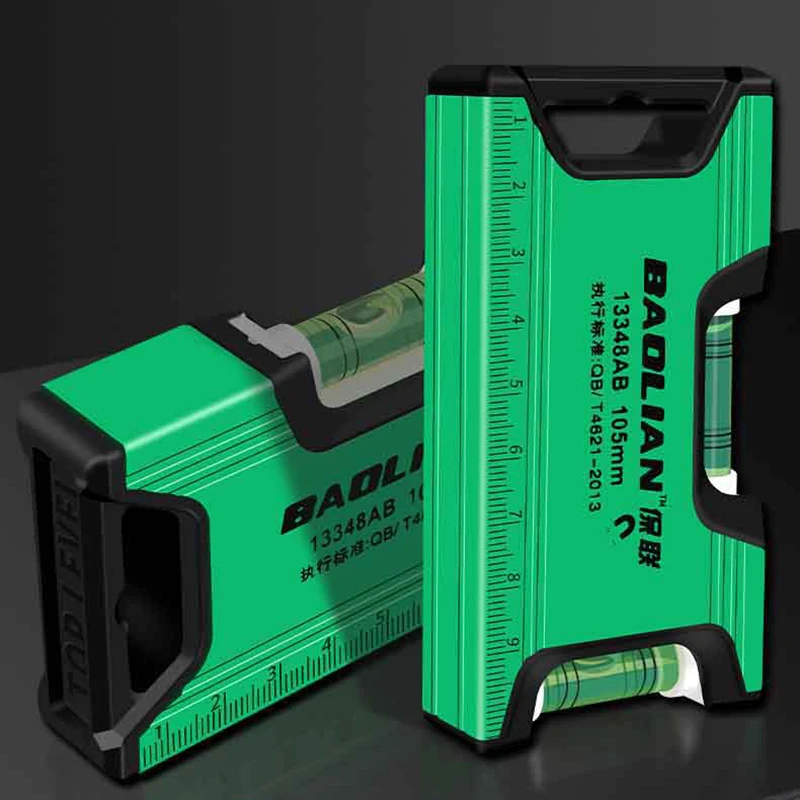 قياس عمودي أفقي متري حاكم مستوى الروح قوي المغناطيسي صغير سبائك الألومنيوم حاكم المحمولة الديكور أداة خاصة #5